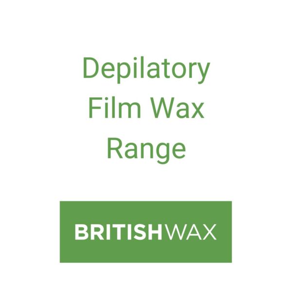 Product label for British Wax - Depilatory Film Wax Range