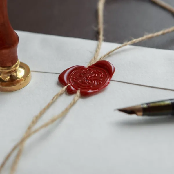 Red Wax Letter Seal